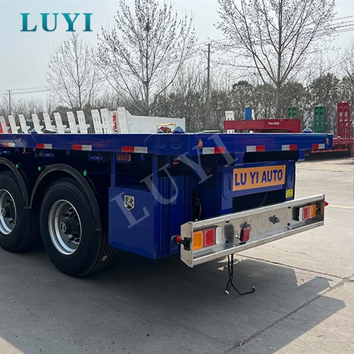 Four Axle Flatbed For Cargo Haulage high quality